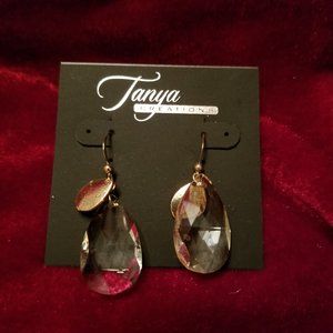 Crystal and Gold Earrings